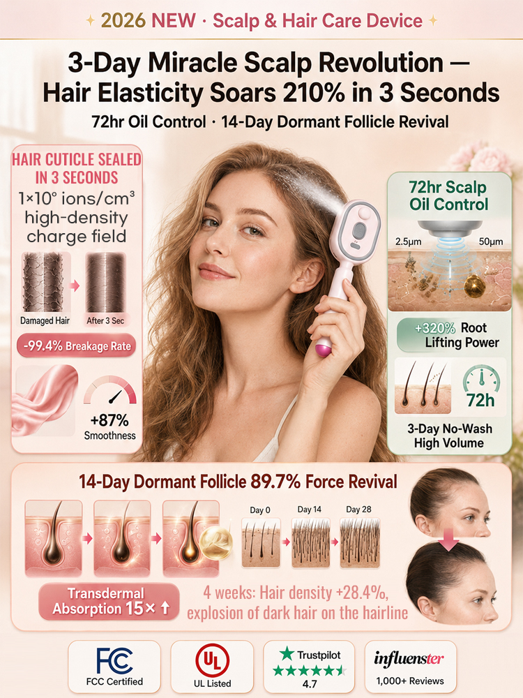 Smart-Mist Massagekamm | 3-in-1 Kopfhaut-Spa und Serum-Diffusor | Dermatest-Geprüft für Haarvitalität❤️