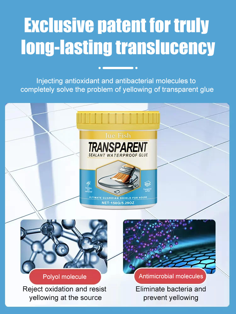 【Transparent Invisible Sealing Waterproof Glue】One bucket can clean 50 square meters! No leakage for 20 years!