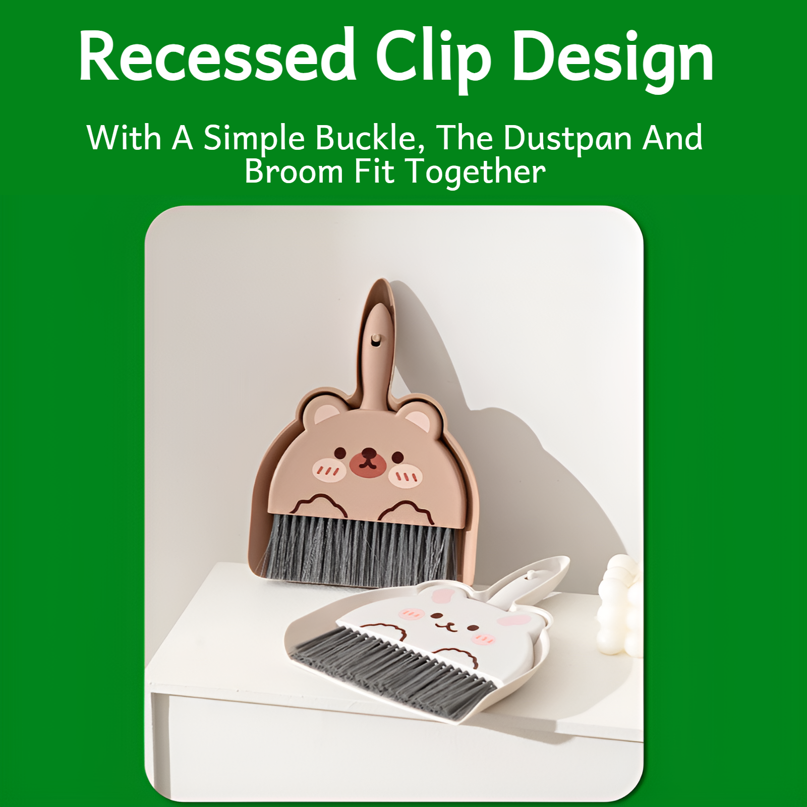 Cartoon desktop mini broom set broom tool children primary school students dustpan combination small