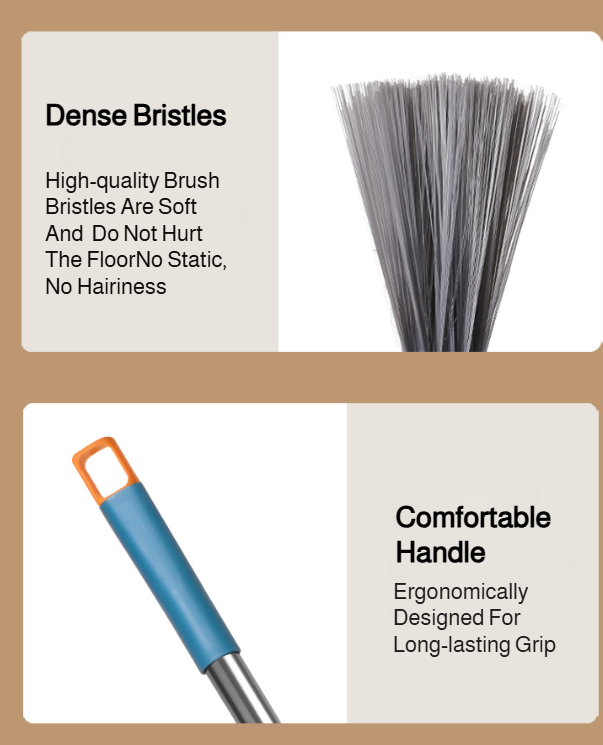 Household cleaning set with sturdy construction