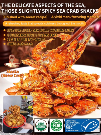 【Buy 1 Get 1 Free】Ready-to-Eat Crispy Small Crabs ❤ Non-Fried, Low-Calorie