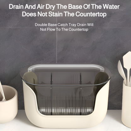 Chopstick tube storage box kitchen countertop spoon tableware drain rack divided chopstick cage tabl