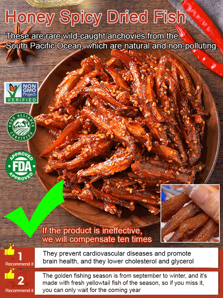 【Holiday Finale】Ready-to-Eat Sweet & Spicy Fish Jerky ❤ Non-Fried, Low in Calories