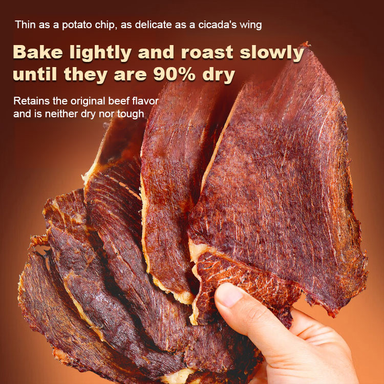 【Buy One Get One Free】Ready-to-Eat Crispy Savory Beef Jerky ❤ No Additives, Low-Calorie