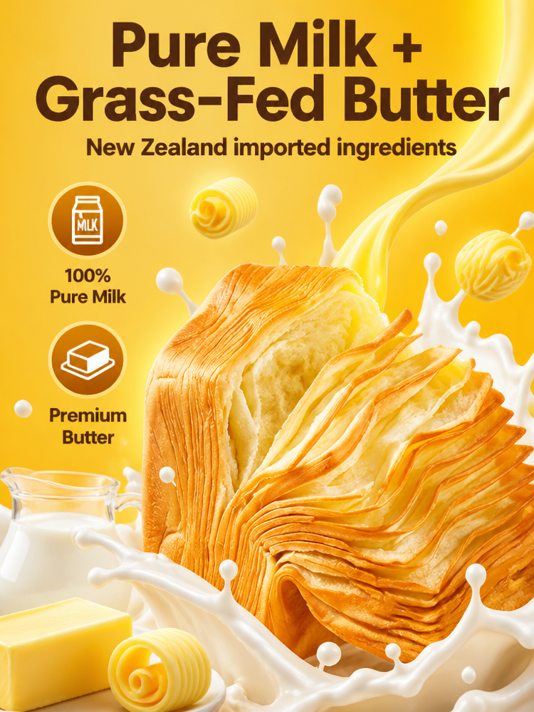 12-Hour Slow-Fermented, 81-Layer Artisanal Milk Bread – Delicious, Light & High in Protein
