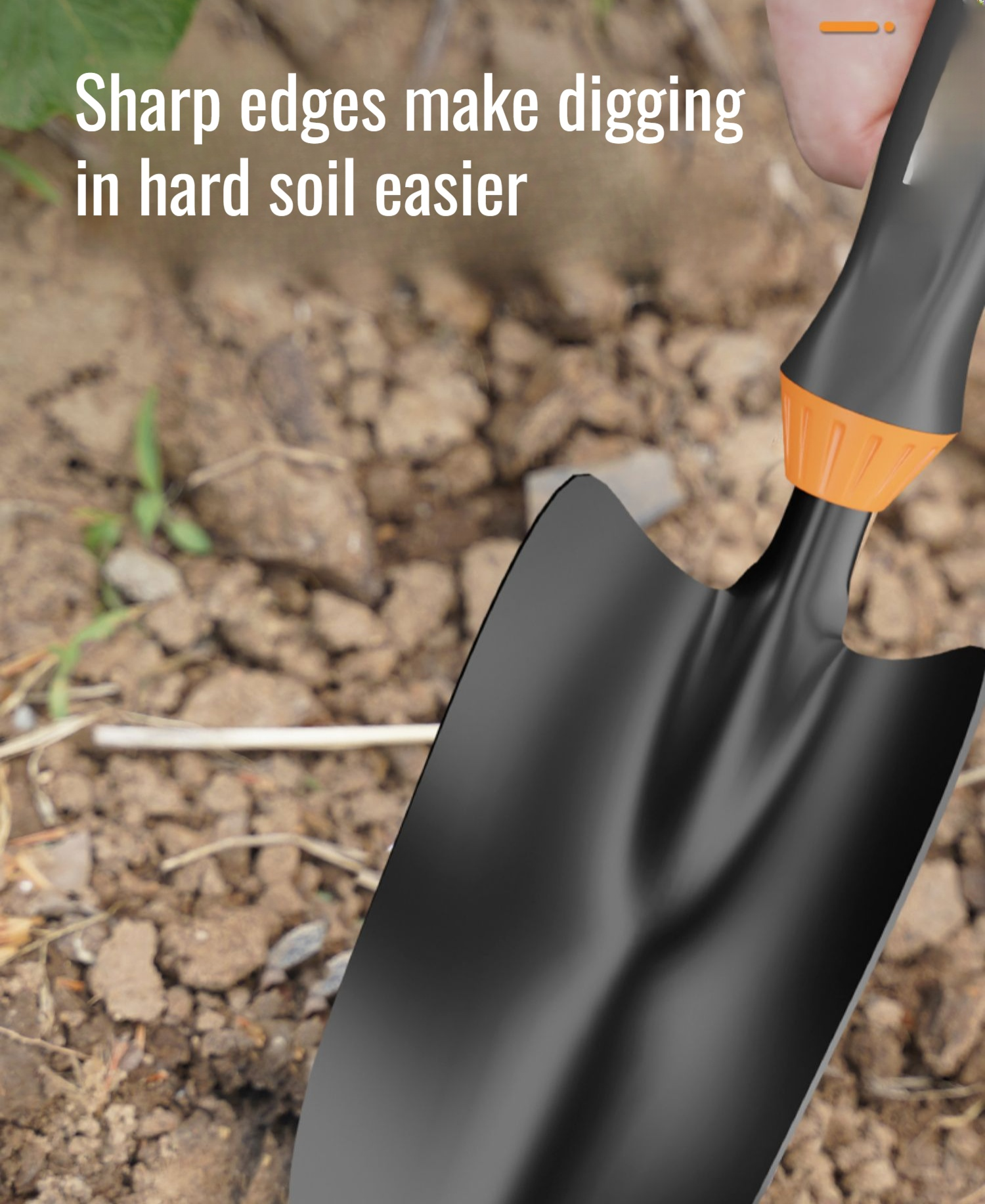 Durable steel mini shovels for easy soil digging