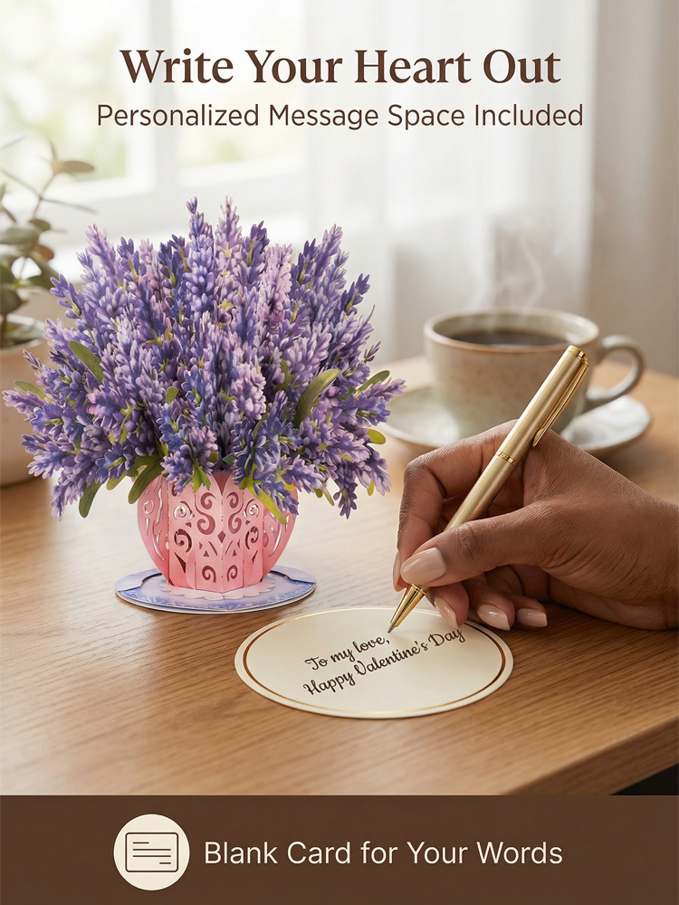 Eternal Flowers for Your Loved One ❤ 3D Cherry Blossom Bouquet Pop-up Card