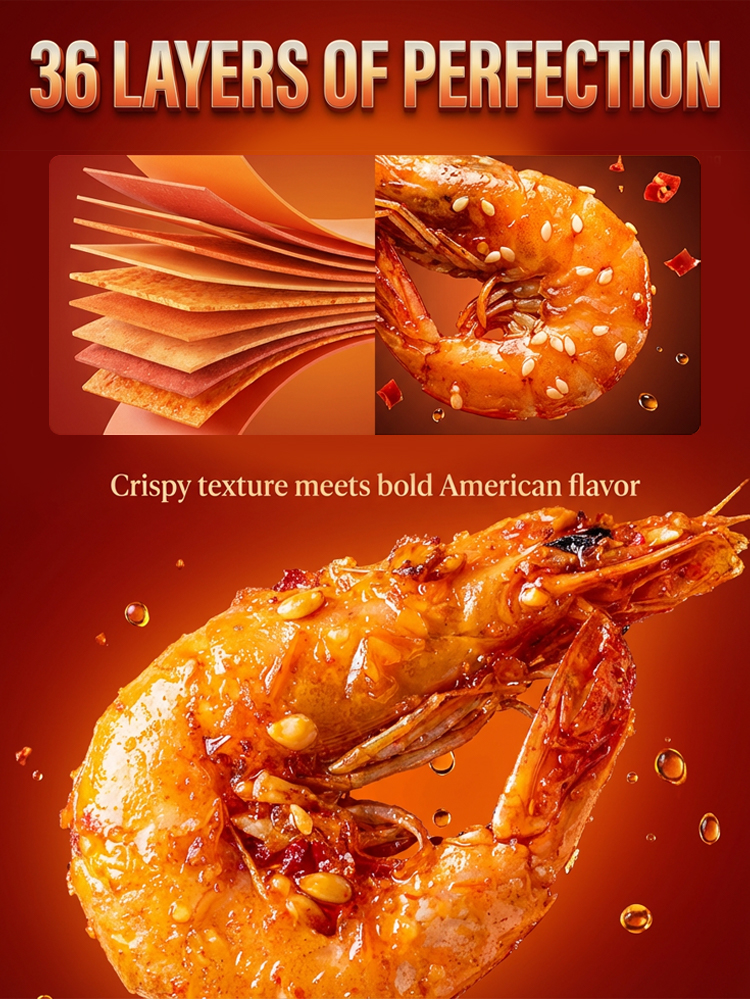 【Buy 1 Get 1 Free】 Ready-to-Eat Crispy Shrimp Snack ❤ Non-Fried& Low Calorie