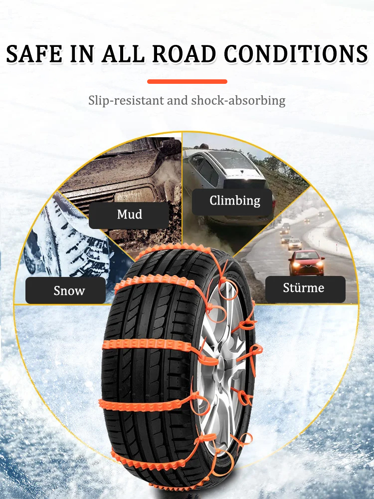 【Stops Instantly Even on Ice】TheSnow Chain That Truly "Grips"