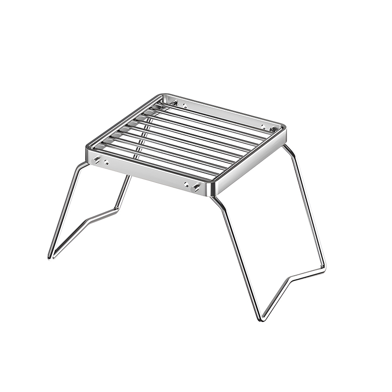 Outdoor portable grill folding stainless steel stove stand mini pot rack picnic grill 