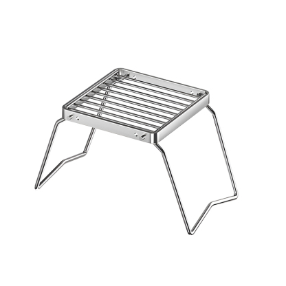 Outdoor portable grill folding stainless steel stove stand mini pot rack picnic grill 