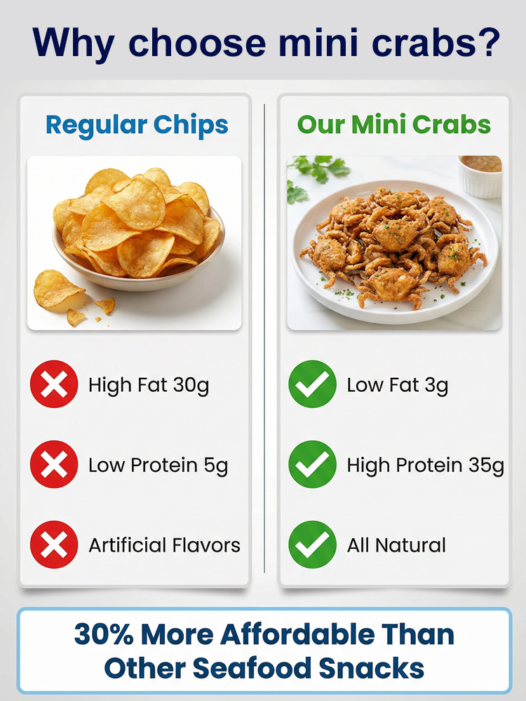 【Limited Time Special】Ready-to-Eat Crispy Small Crabs ❤ Non-Fried, Low-Calorie