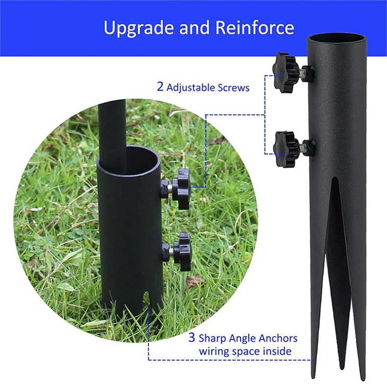 Durable metal solar light illuminating a walkway