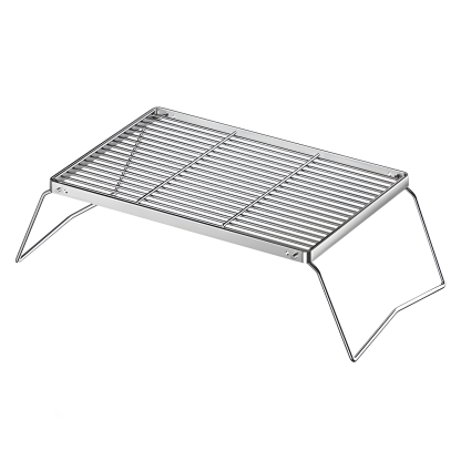 Outdoor portable grill folding stainless steel stove stand mini pot rack picnic grill 