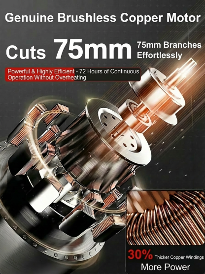 [Free Accessories + 10-Year Warranty] High-Speed Cordless Garden Shears 🌳 | Cuts 75 mm in 1 Second | 0.7 kg Ultralight | All-Day Battery Life