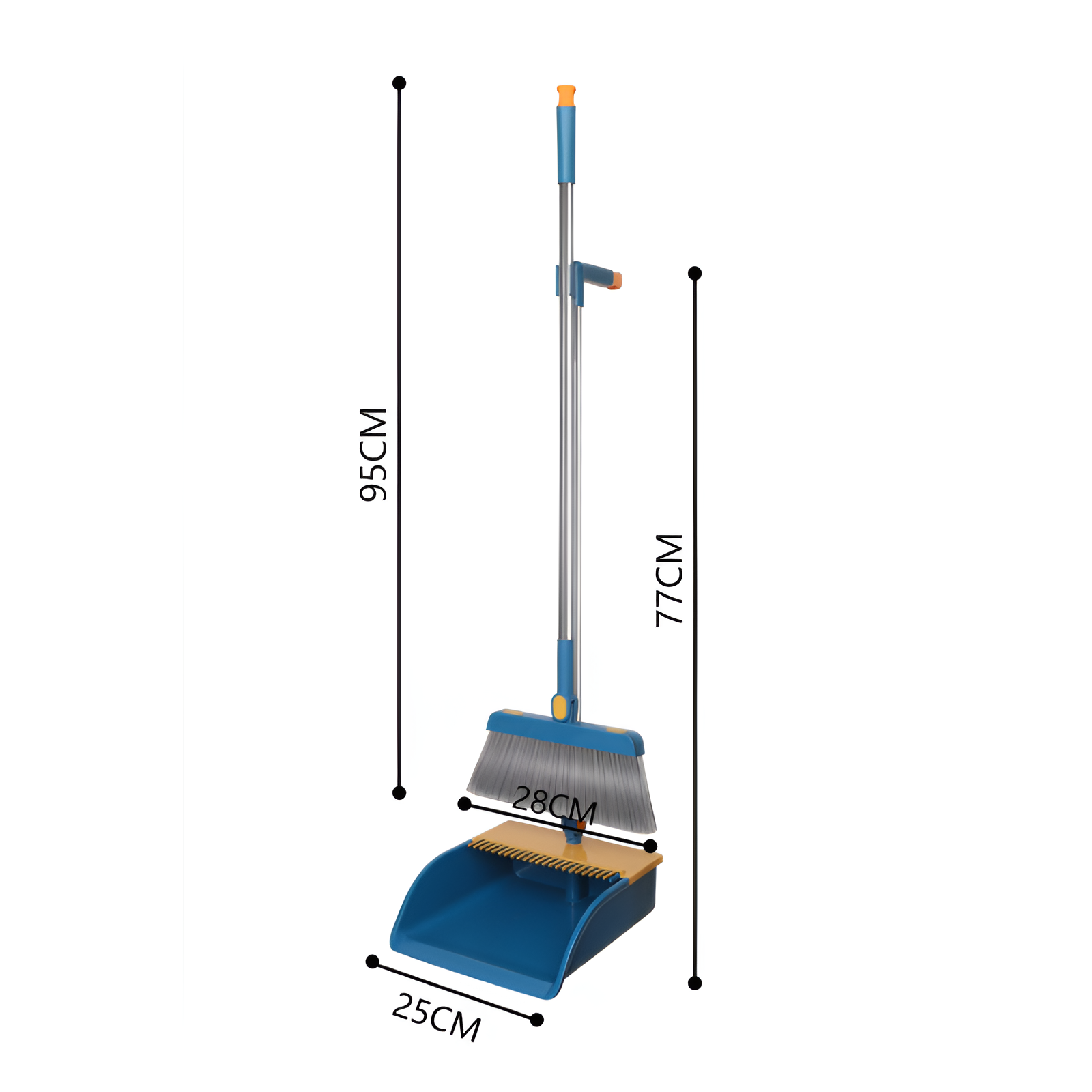 User-friendly broom and dustpan combo for daily cleaning