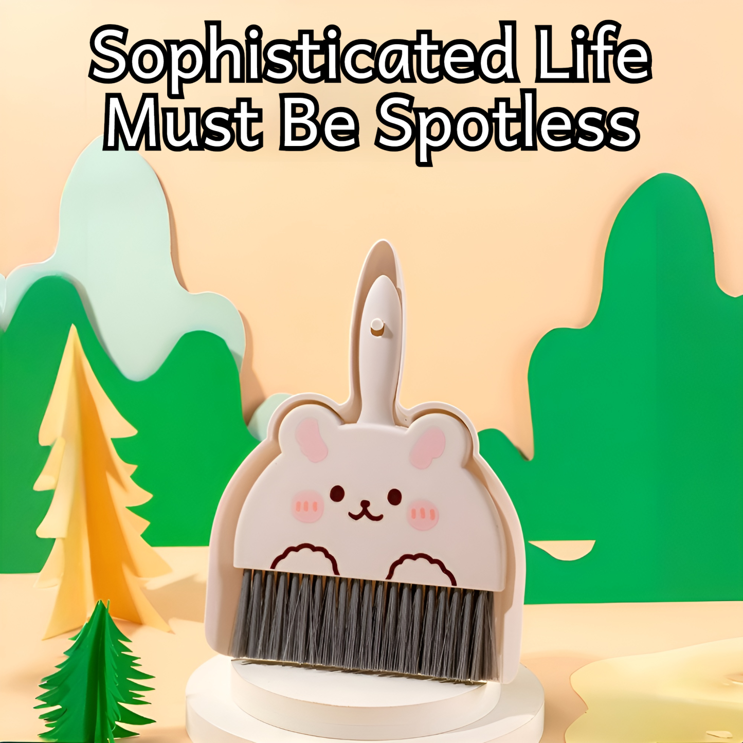 Cartoon desktop mini broom set broom tool children primary school students dustpan combination small