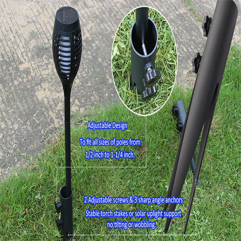 Easy-installation solar ground lights for patio lighting