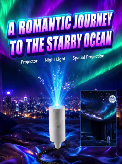 Starry Sky Projection Night Light|360° Rotation | 10 Light Modes | Timer Auto-Off | Sleep Aid 🌌