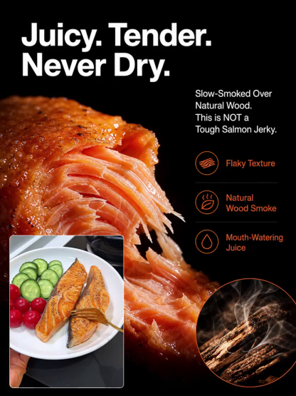 Love at First Bite! Exclusive Wood-Smoked Wild Alaskan Salmon, An Irresistible Flavor Storm