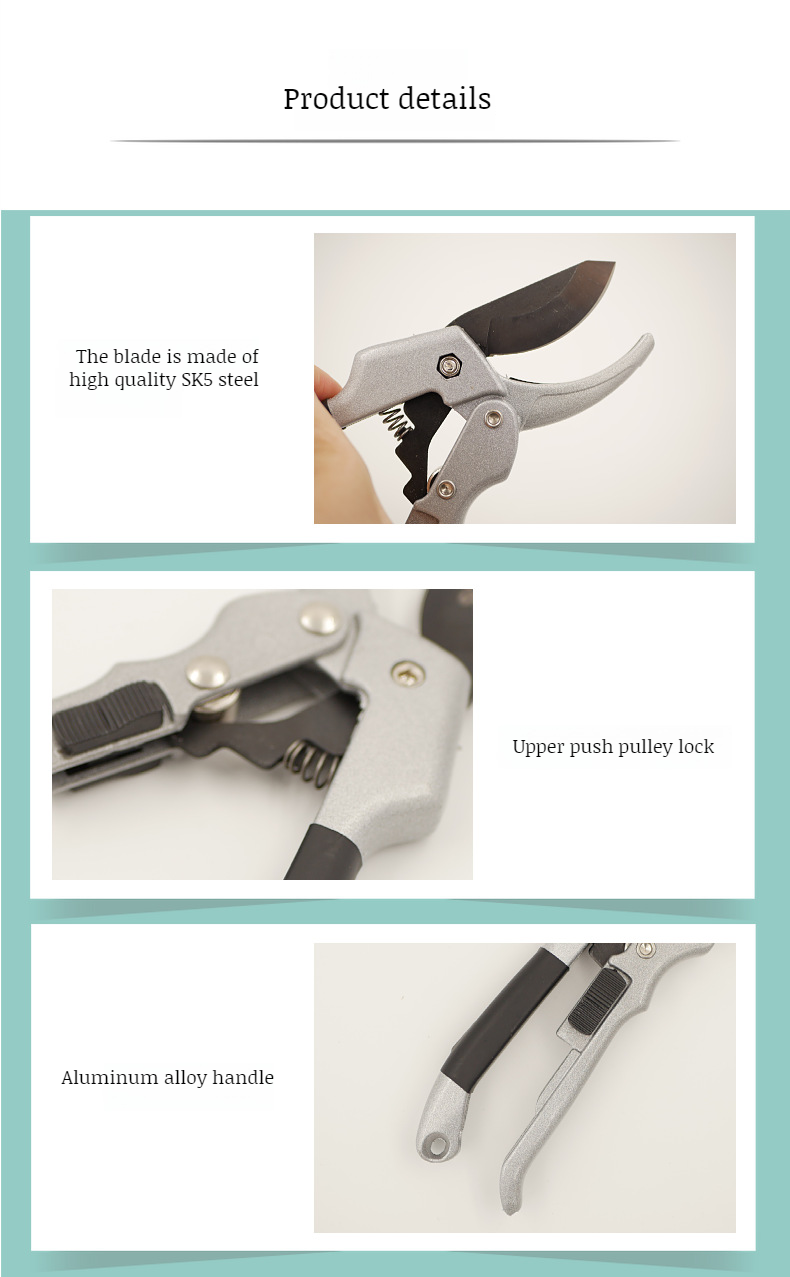 Durable and efficient pruning shears for home gardens