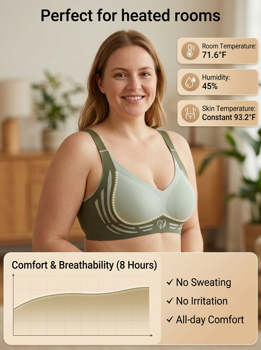 [Visually slims by 10kg] 3D Contrast Wire-Free Bra 💖 | Two Cups Smaller | Anti-Sagging Effect | Seamless & Invisible | Breathable 🌸