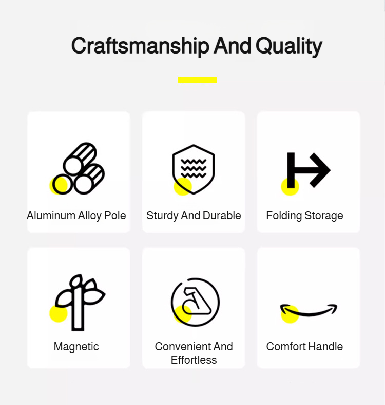 Close-up of foldable garbage clamp handle and grip