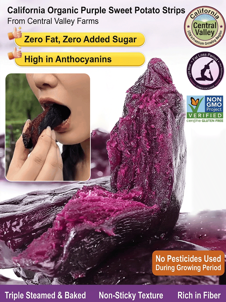 【Limited-Time BOGO】 Soft, Sweet & Organic Purple Sweet Potato ❤️ 0 Additives & 0 Fat