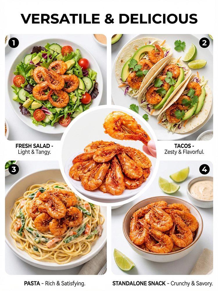 【Buy 1 Get 1 Free】 Ready-to-Eat Crispy Shrimp Snack ❤ Non-Fried& Low Calorie