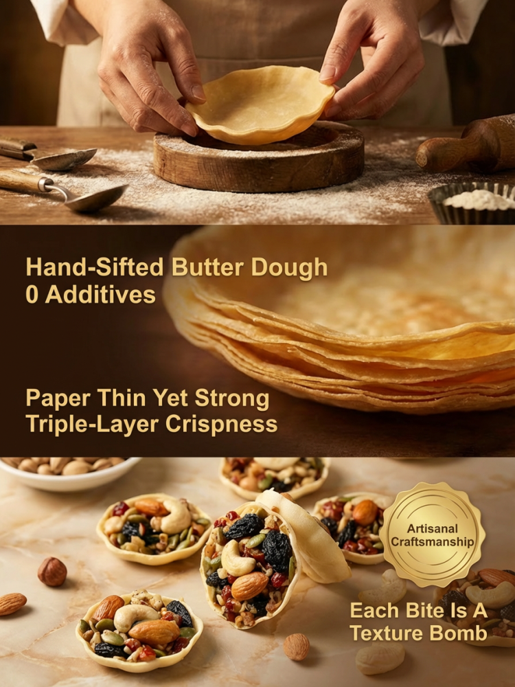 Daily Healthy Eight-Treasure Nut Tart ❤ Triple-layer crispy, low-fat and low-calorie