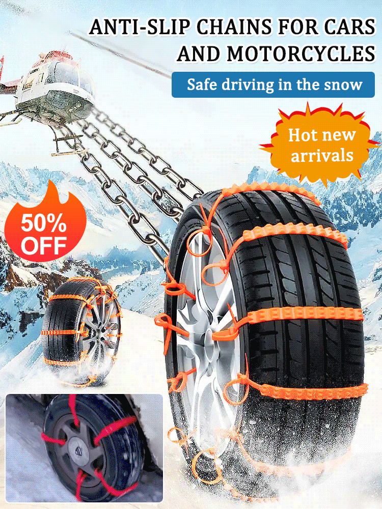 【Stops Instantly Even on Ice】TheSnow Chain That Truly "Grips"