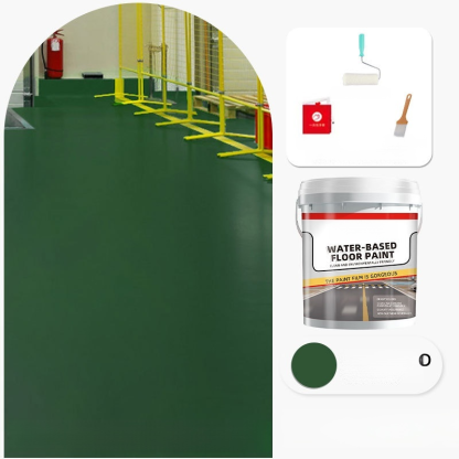 [Super wear-resistant] Golden Silk Armor Water-based Epoxy Floor Paint - No Roller