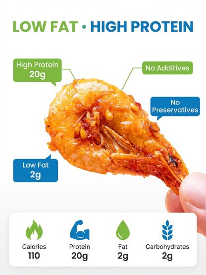 【Buy 1 Get 1 Free】 Ready-to-Eat Crispy Shrimp Snack ❤ Non-Fried& Low Calorie