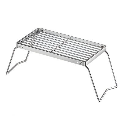 Outdoor portable grill folding stainless steel stove stand mini pot rack picnic grill 