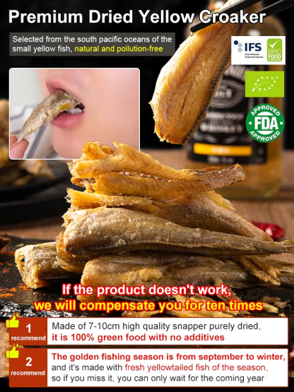 【Buy 1 Get 1 Free】Ready-to-Eat Crunchy Fish Snacks✨Non-fried, Low Calorie