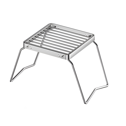 Outdoor portable grill folding stainless steel stove stand mini pot rack picnic grill 