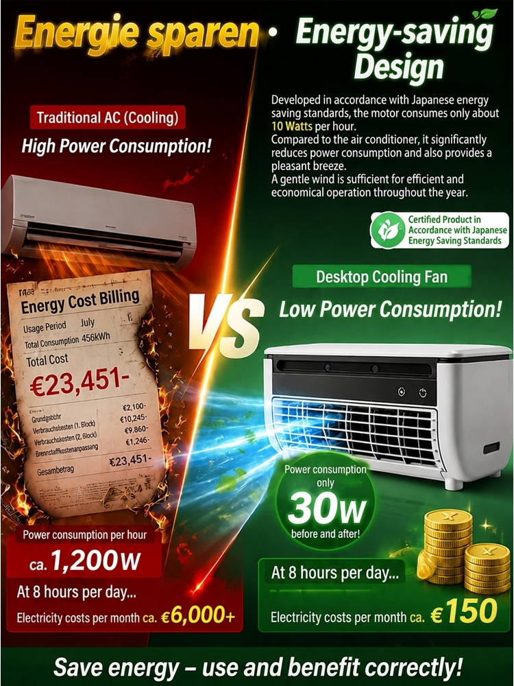 🌬️ Portable Mini AC Fan | Ice Cooling | Low Noise | Ideal for Home Office