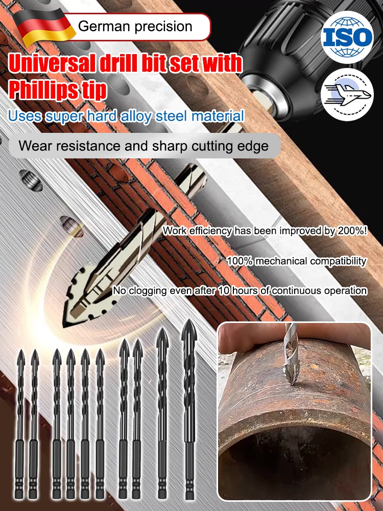 【Drill Through Anything Fast】 Industrial Tungsten Cross Bit Set