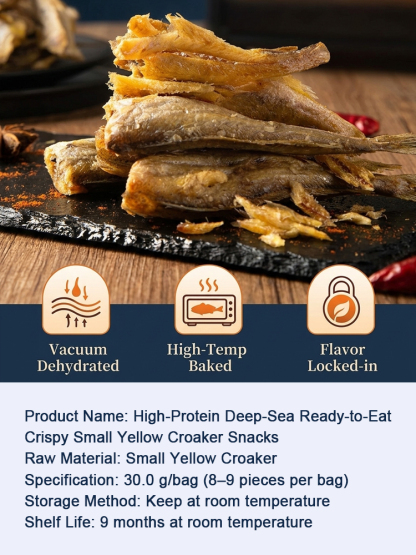 High-protein deep-sea ready-to-eat crispy small yellowfish