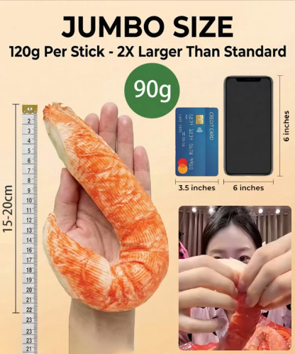 Giant Low-Fat Shrimp, Cod, and Crab Sticks