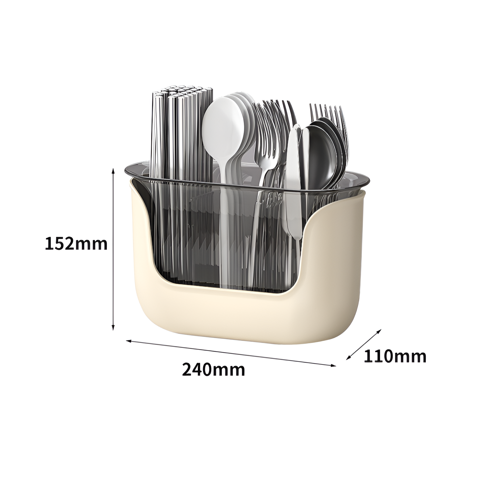 Easy-to-clean chopstick storage box for kitchen use
