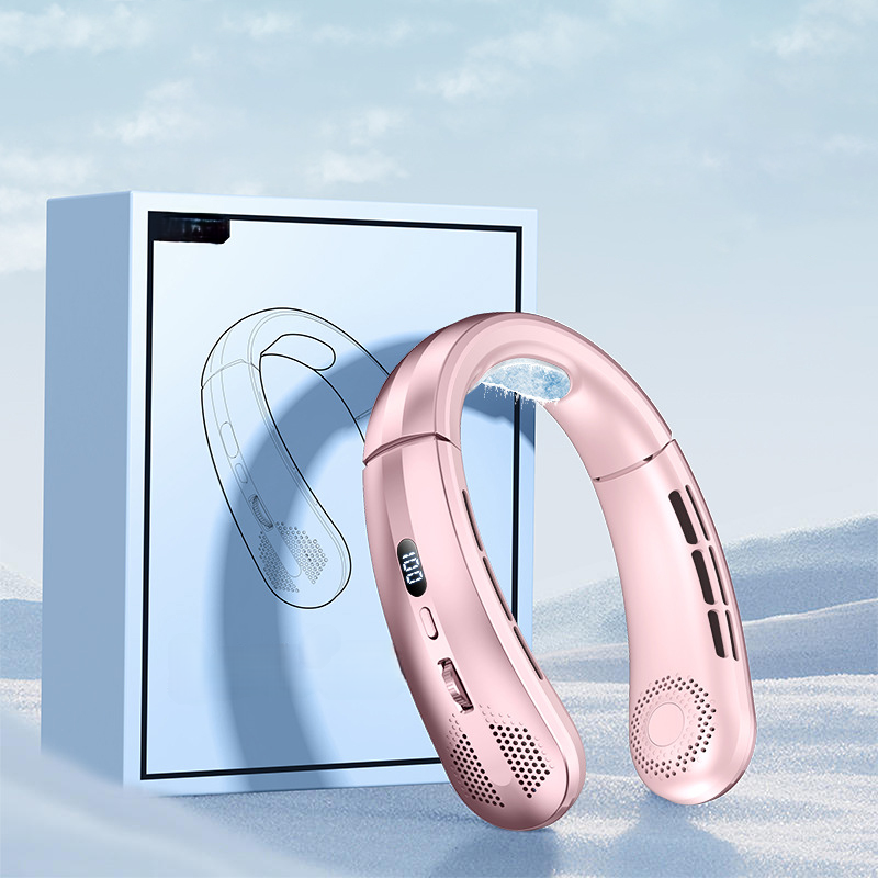 100-speed super wind power digital display neck fan
