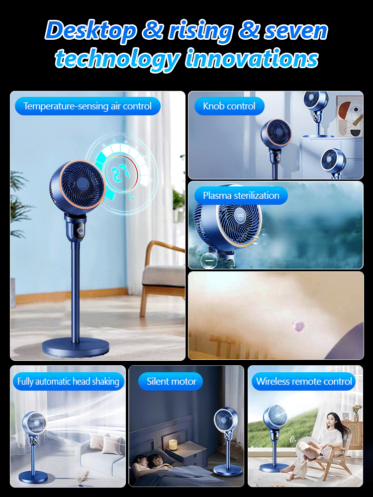 Super strong wind household silent air circulation fan
