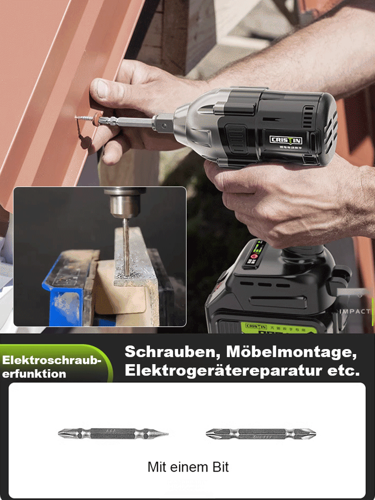 【Superkraft-Schraubenschlüssel】Elektrischer Lithium-Akku kabelloser Schraubenschlüssel