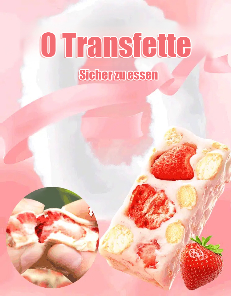 【Natürliche Zutaten】Gefriergetrockneter Erdbeer-Ziegenmilch-Soufflé-Kuchen