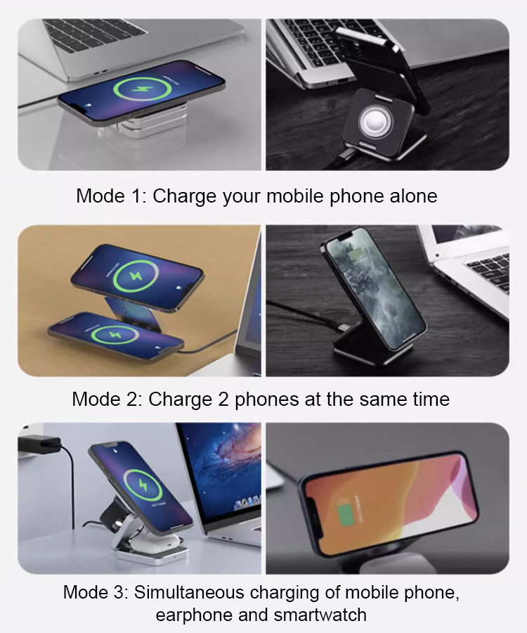 Magsafe Folding Magnetic 3-in-1 Wireless Charging Stand