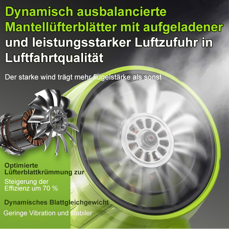 【30 Meter starker Luftstrom in 1 Sekunde】Handgeführtes Turbinengebläse