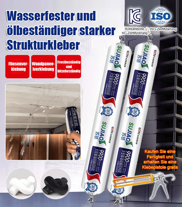 【50 Jahre Garantie】Wasser- und ölabweisender 9900 Strukturkleber