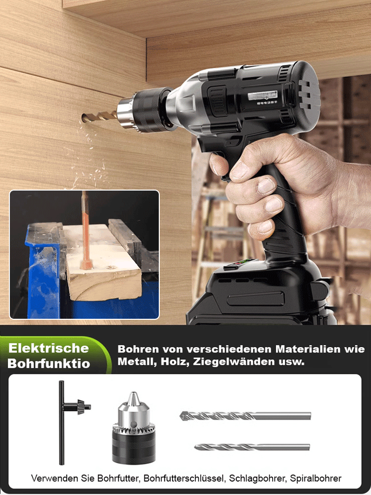 【Superkraft-Schraubenschlüssel】Elektrischer Lithium-Akku kabelloser Schraubenschlüssel