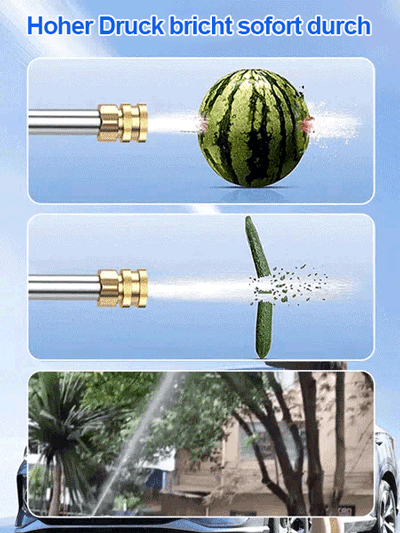 【1-Sekunden-Reichweite: 20 Meter】Kabelloser Hochdruck-Wasserstrahl